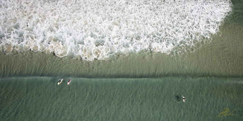 Aerial Bondi Four Surfers Perrin Clarke Landscape Photography
